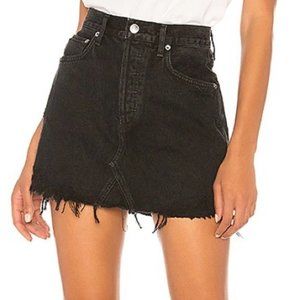 Agolde black jean mini skirt size 26